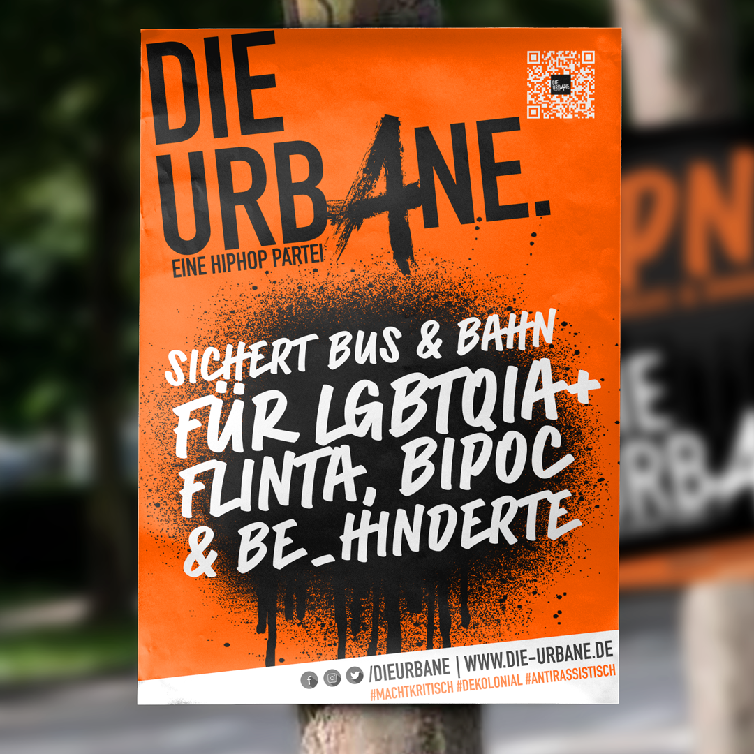 Wahlplakat du. öffis kostenlos und sicher